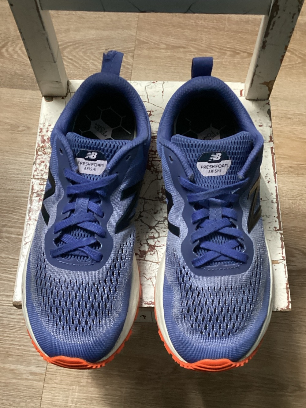 Blue New Balance Fresh Foam Arishi V3 Orange Soles WIDARI8P W7.5 M6